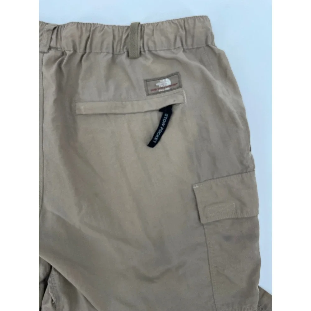 The North Face Womens Tan Convertible Zip Off Hiking‎ Cargo Pants Size L Regular